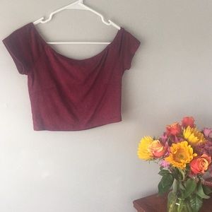 Off the shoulder crop top